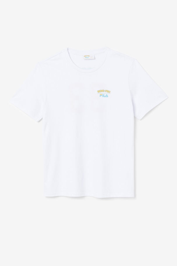 White Semi-Pro Moon Tee Fila UK