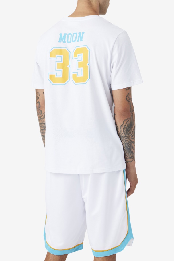 White Semi-Pro Moon Tee Fila UK