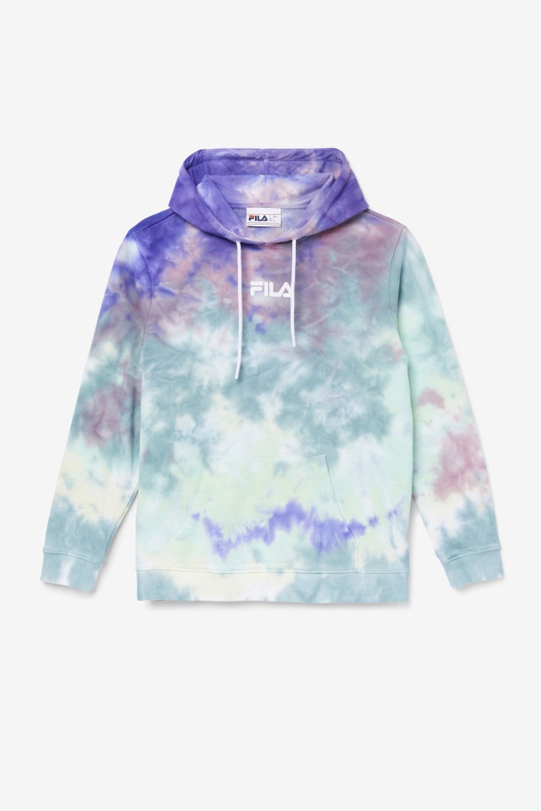 Aruba Blue Tie Dye Fila UK Aerolynn Tie Dye Hoodie