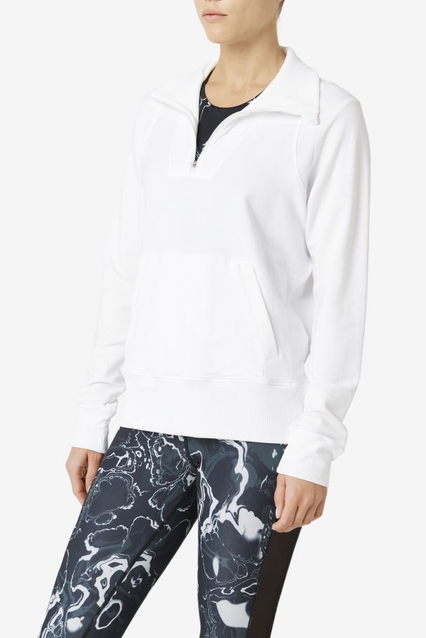 Fila UK White Fi-Lux Half Zip