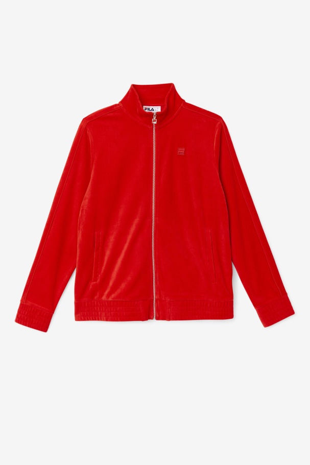 Fila UK Deverall Velour Jacket Red