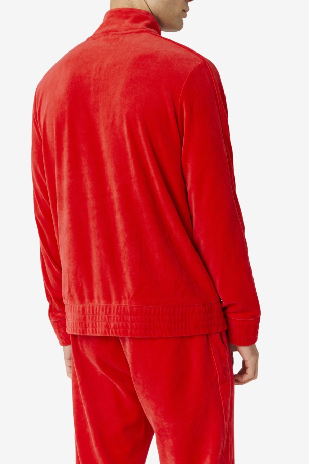 Fila UK Deverall Velour Jacket Red