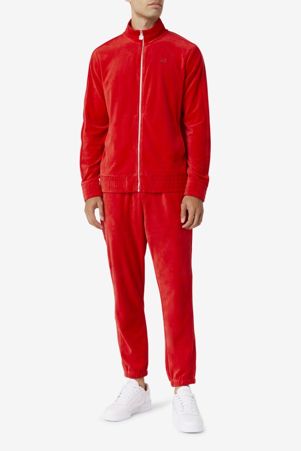 Fila UK Deverall Velour Jacket Red