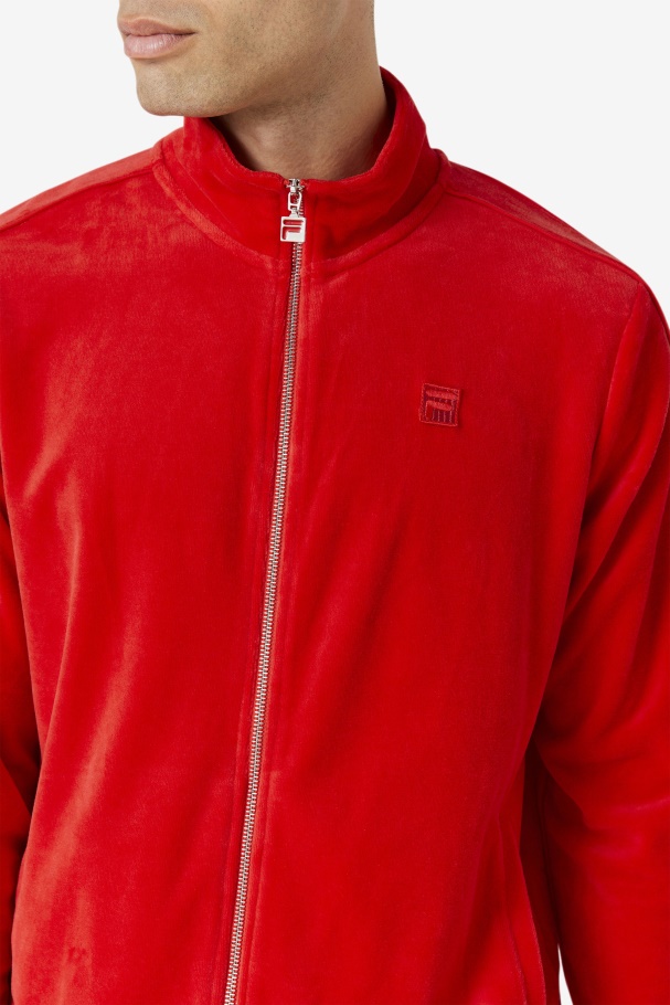 Fila UK Deverall Velour Jacket Red