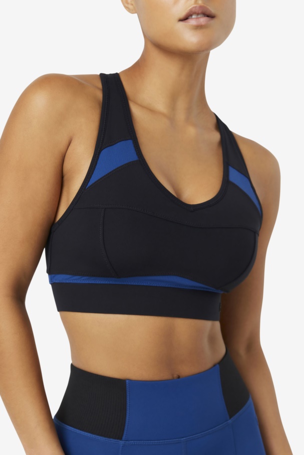 Uplift Racerback Sports Bra Black/Npny Fila UK