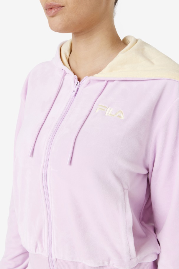 Orchid Zura Velour Jacket Fila UK