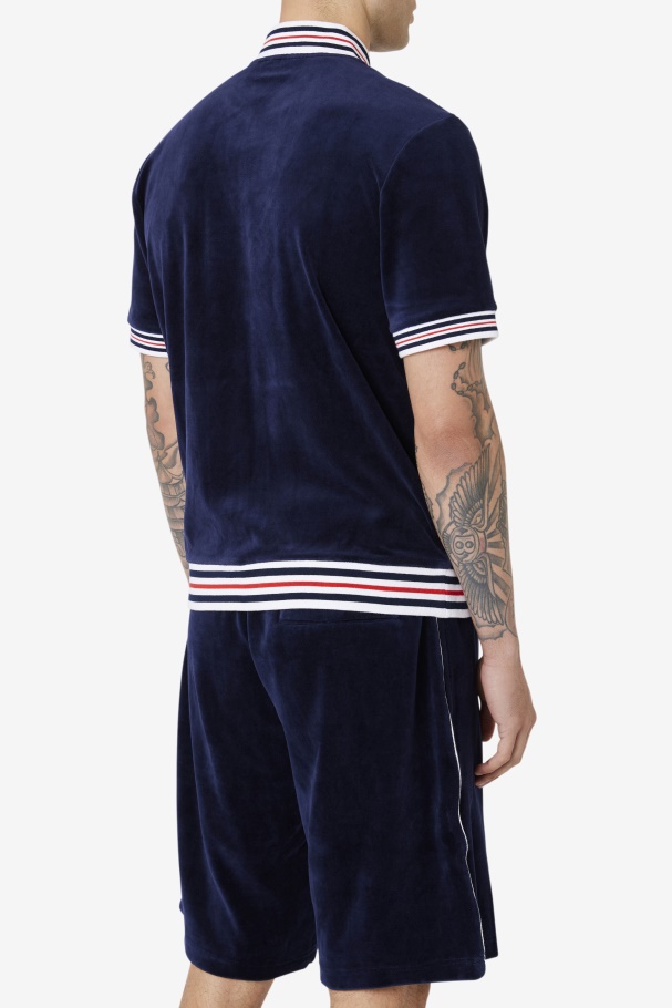Fila UK Estudio Velour Jacket Navy/White