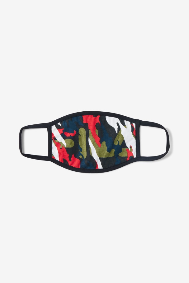 Fila UK Red/Green/Camo Multi Multicolor Camouflage Face Mask