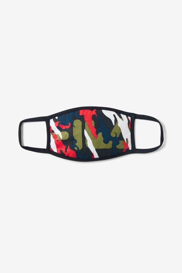 Fila UK Red/Green/Camo Multi Multicolor Camouflage Face Mask