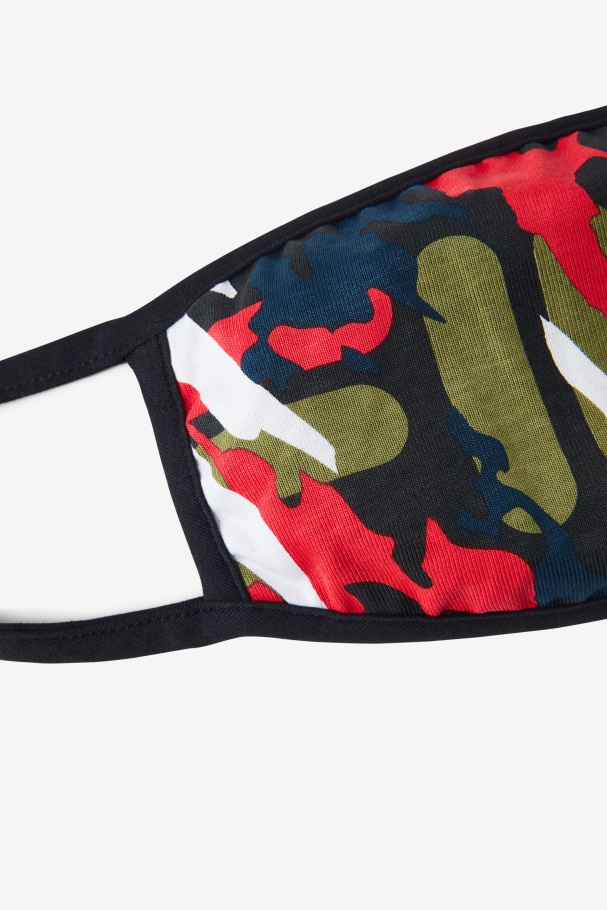 Fila UK Red/Green/Camo Multi Multicolor Camouflage Face Mask