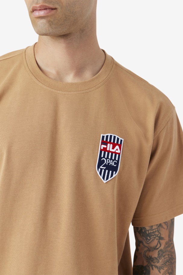 Fila UK 2Pac Patch Tee Tobacco Brown