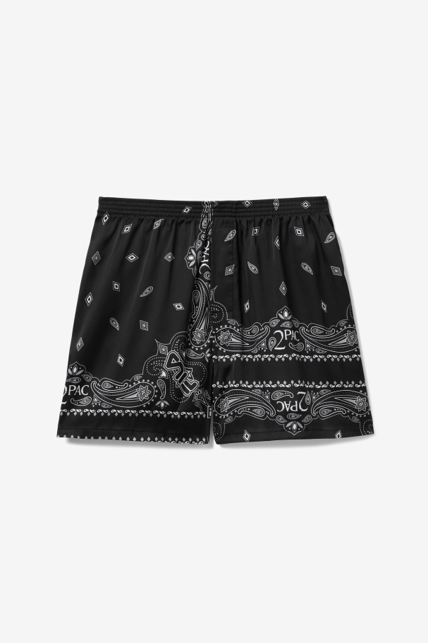 Black/White Fila UK 2Pac Bandana Print Boxer