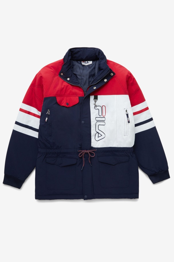 Peacoat/Red/White Fila UK golia parka jacket