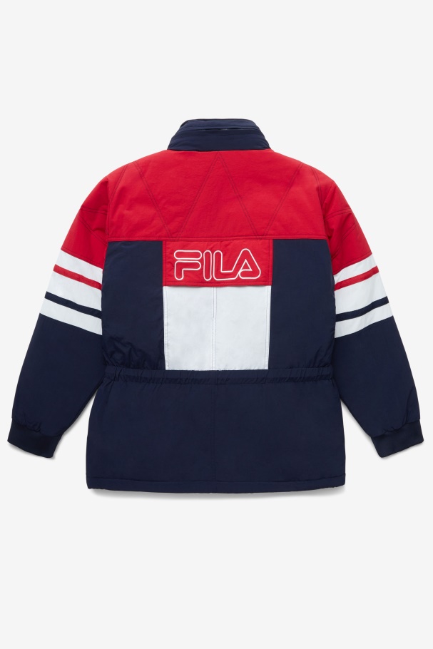 Peacoat/Red/White Fila UK golia parka jacket
