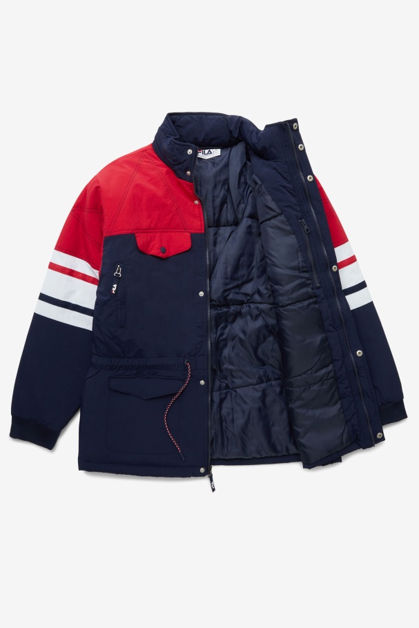 Peacoat/Red/White Fila UK golia parka jacket