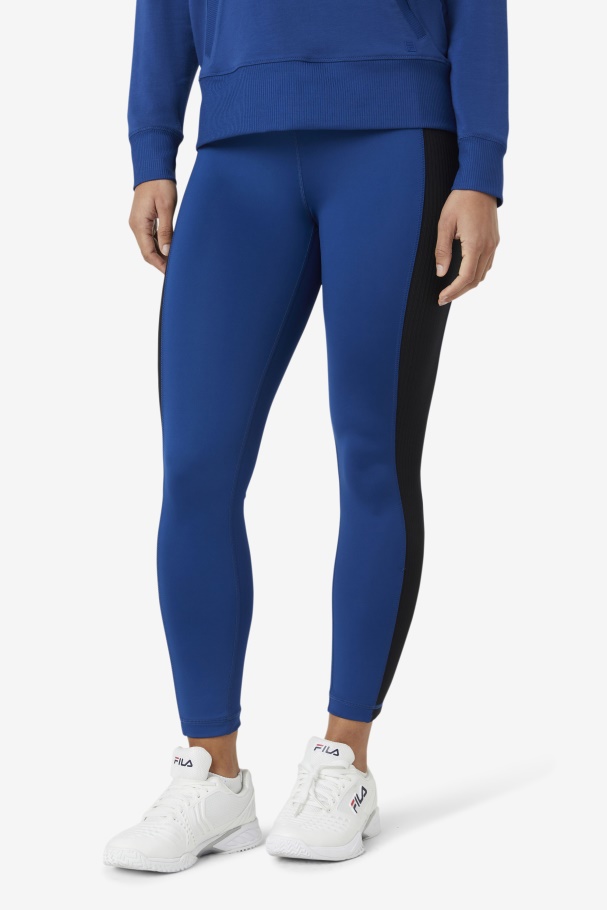 Forza Texture High Waist Legging Navy Peony/Black Fila UK