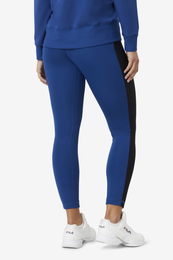 Forza Texture High Waist Legging Navy Peony/Black Fila UK