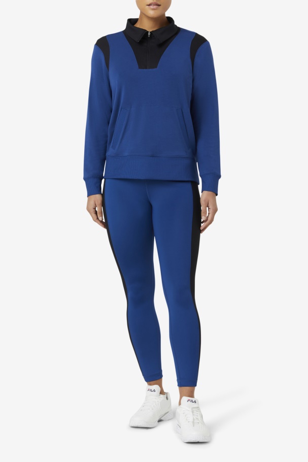 Forza Texture High Waist Legging Navy Peony/Black Fila UK