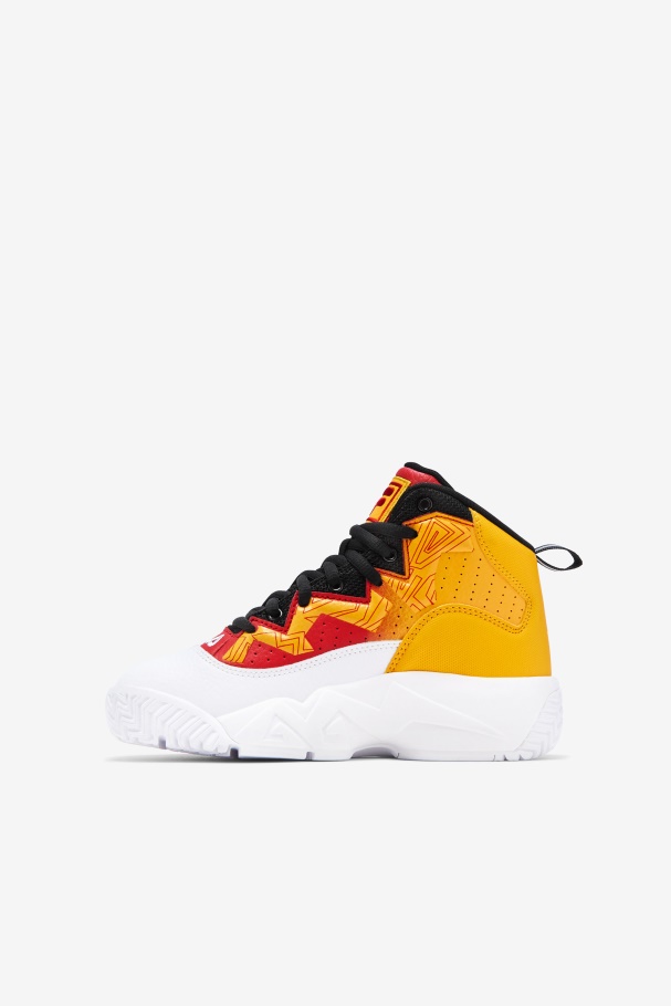 White/Gold/Red Fila UK Big Kids\' Mb