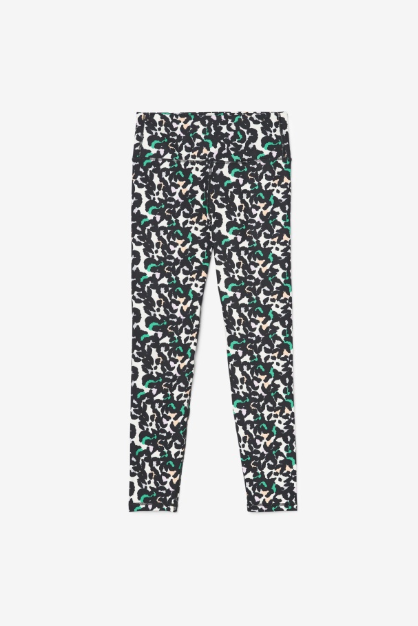 Black Animal Fila UK Forza Sleek 7/8 Leggings