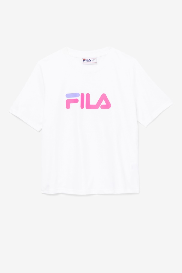 miss eagle tee White/Pink Glow/Purple Hebe Fila UK