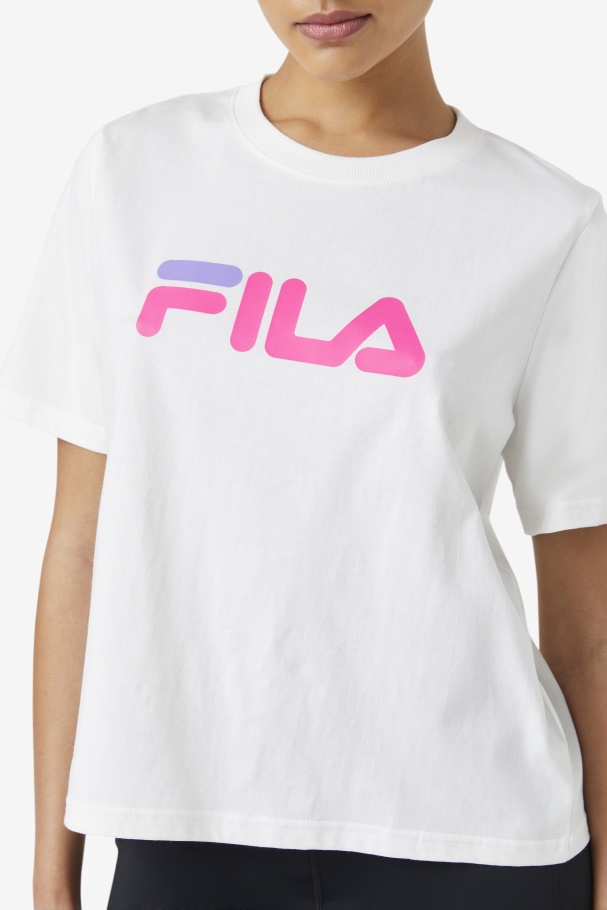 miss eagle tee White/Pink Glow/Purple Hebe Fila UK