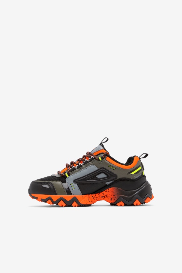 Orange/Tarmac/Black Little Kids\' Oaktmont TR Fila UK