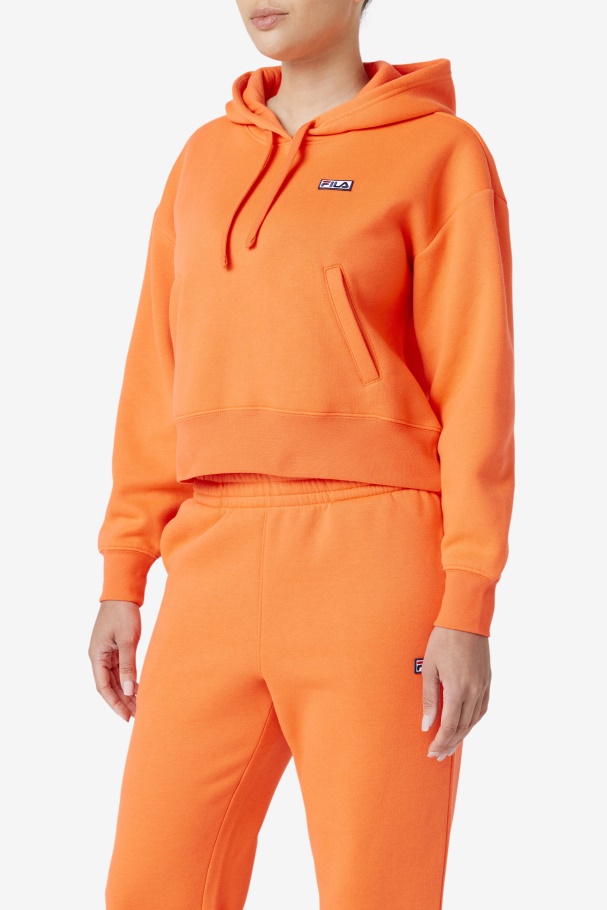 Fiery Coral Fila UK Marina Hoodie