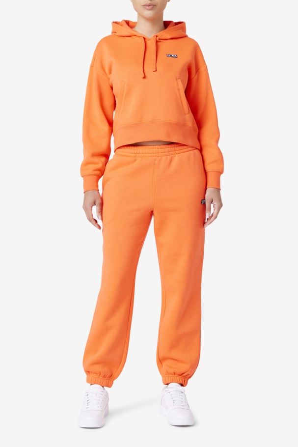Fiery Coral Fila UK Marina Hoodie
