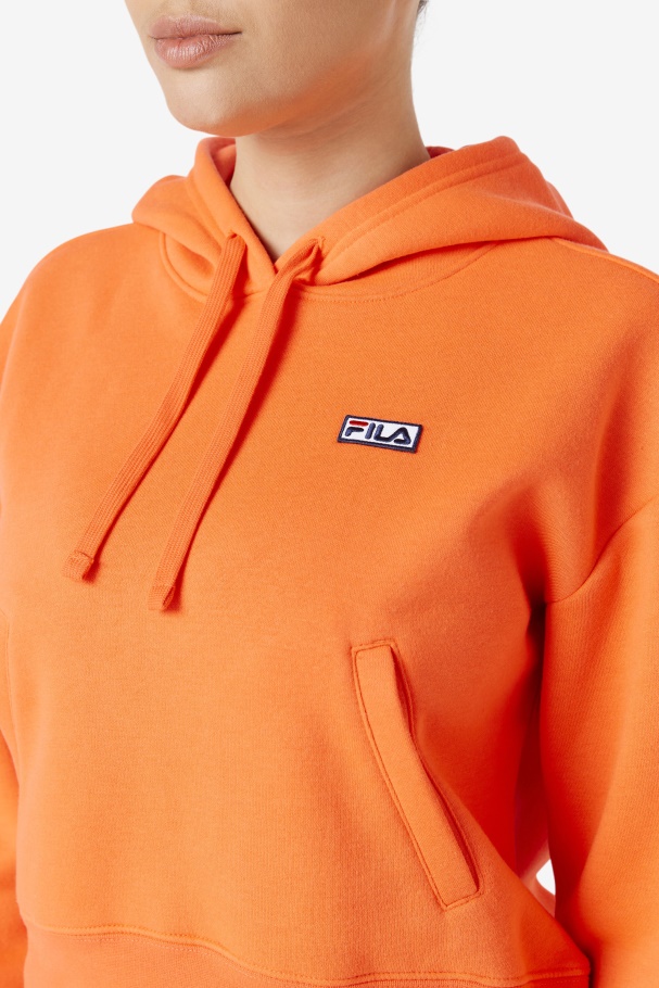 Fiery Coral Fila UK Marina Hoodie