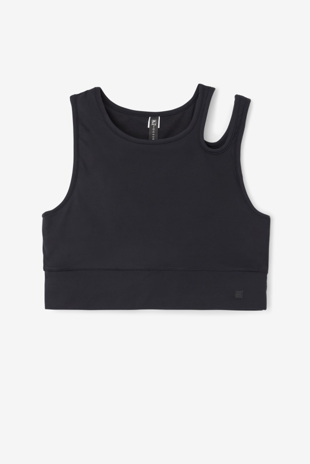 Fila UK Uplift Slice Crop Bra Top Black