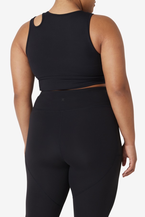 Fila UK Uplift Slice Crop Bra Top Black