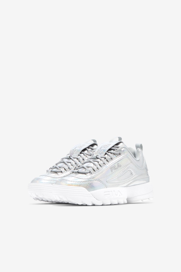Big Kids\' Disruptor 2 Premium Iri Iridescent Fila UK