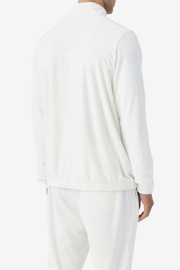 Egret Fila UK Ravid Velour Jacket