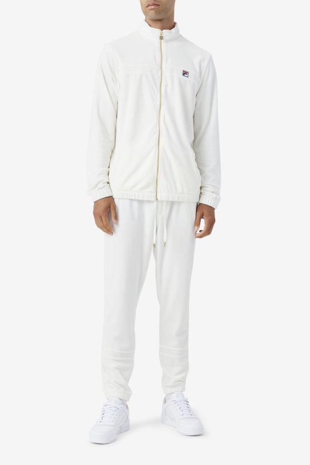 Egret Fila UK Ravid Velour Jacket