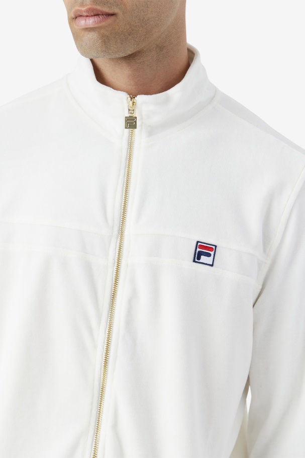 Egret Fila UK Ravid Velour Jacket