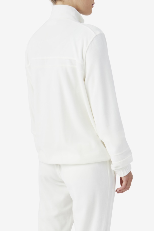 Egret Fila UK Ravid Velour Jacket