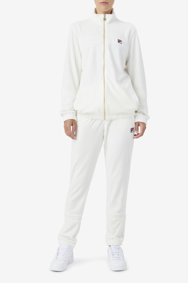 Egret Fila UK Ravid Velour Jacket