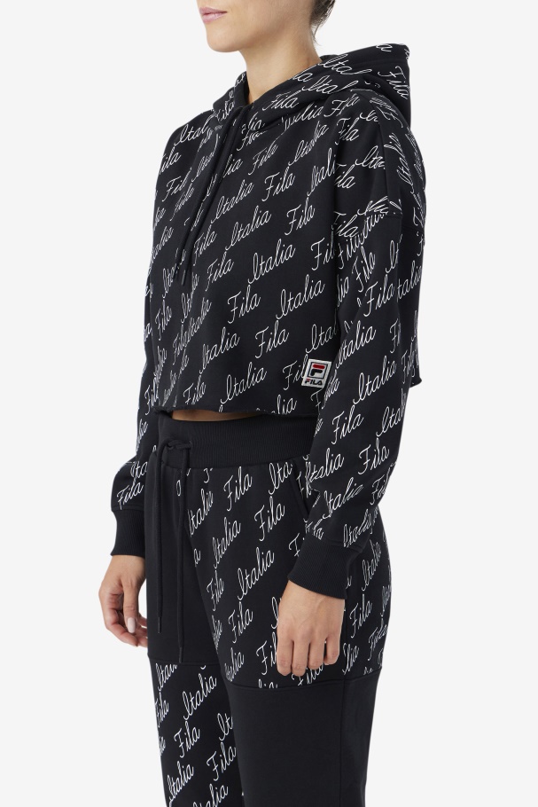 Gianna Hoodie Black/Gardenia Fila UK