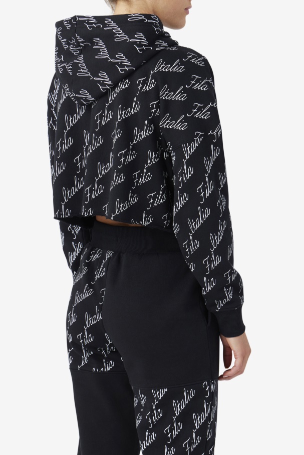 Gianna Hoodie Black/Gardenia Fila UK
