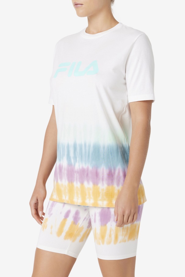 Fila UK White Tie Dye Alivia Tie Dye Tee