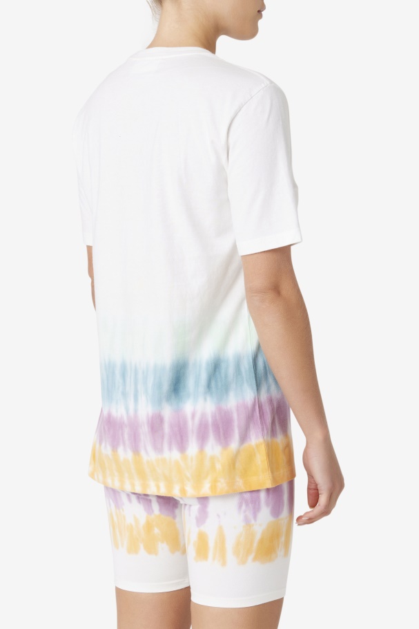 Fila UK White Tie Dye Alivia Tie Dye Tee