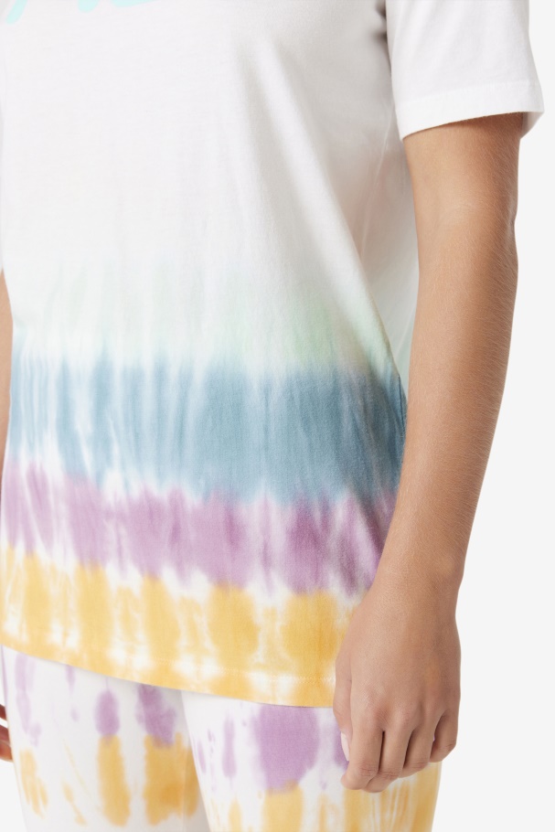 Fila UK White Tie Dye Alivia Tie Dye Tee