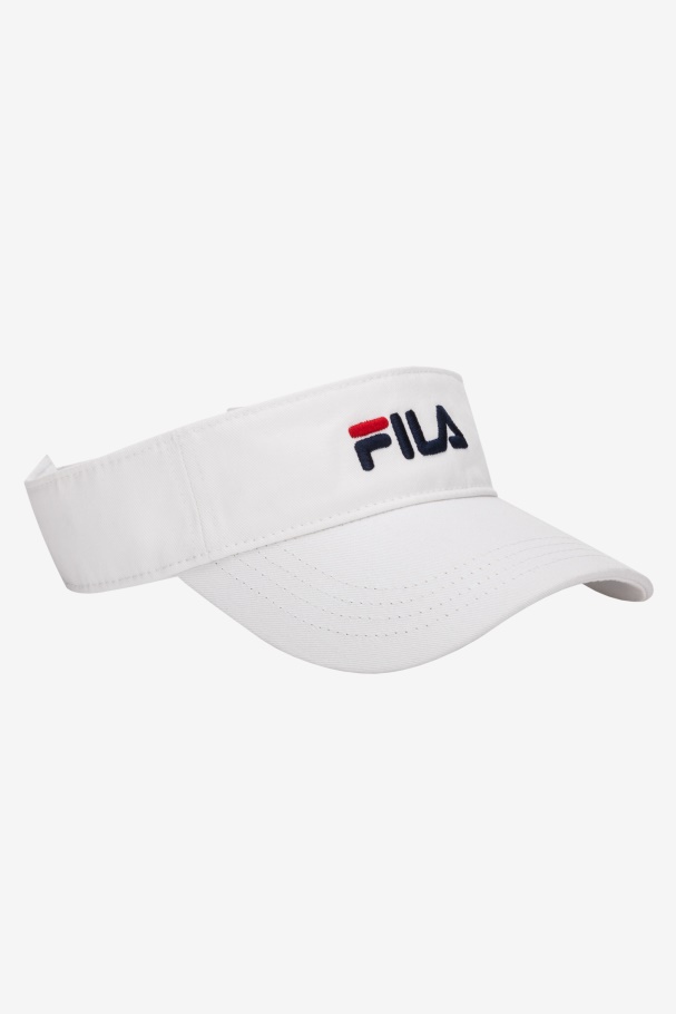 Fila UK White Embroidered Visor
