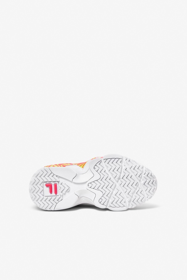 Fila UK Big Kids\' MB Fiery Coral/White/Lime Punch