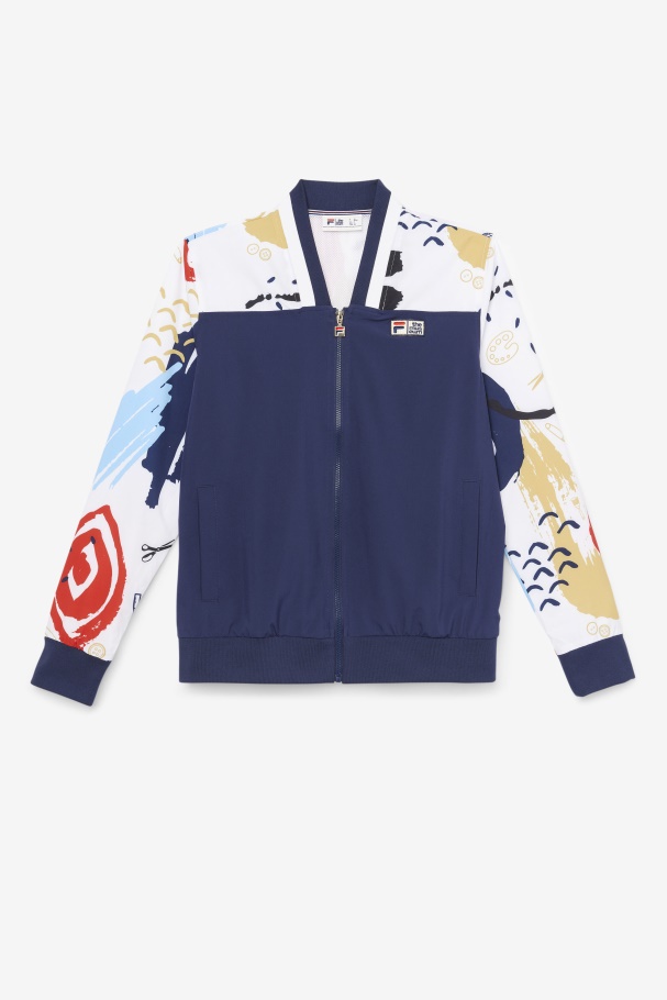Fila UK x The Museum Printed Track Jacket Peacoat/White/Red Fila UK