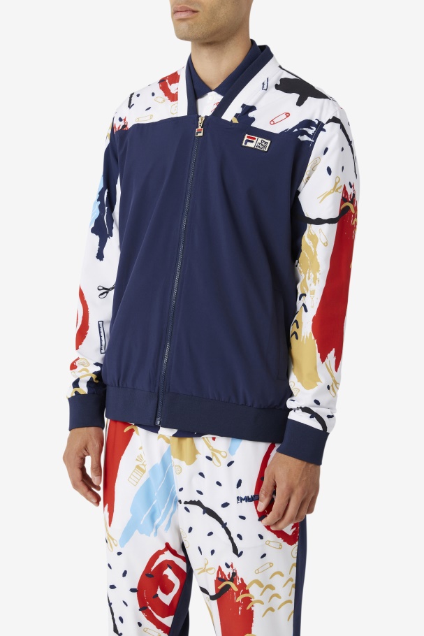 Fila UK x The Museum Printed Track Jacket Peacoat/White/Red Fila UK