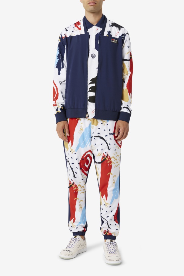 Fila UK x The Museum Printed Track Jacket Peacoat/White/Red Fila UK