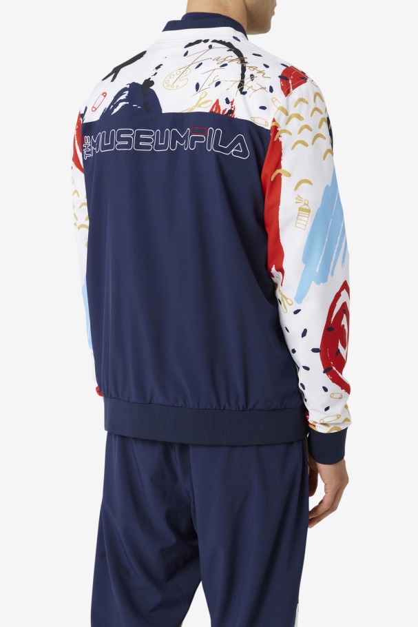Fila UK x The Museum Printed Track Jacket Peacoat/White/Red Fila UK
