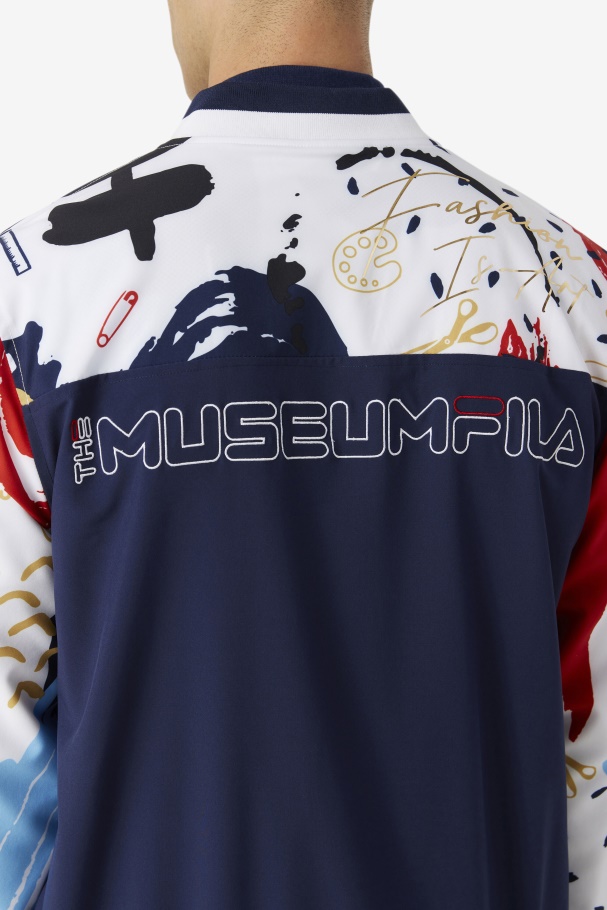 Fila UK x The Museum Printed Track Jacket Peacoat/White/Red Fila UK